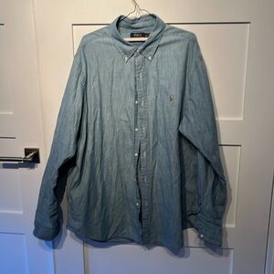 Polo ralph lauren blue shirt long sleeve